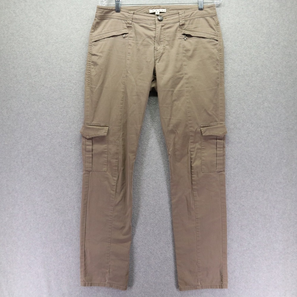 Cabi Pants‎ Womens 6 Lightweight Cargo Pocket Straight Leg Casual Stretch Khaki